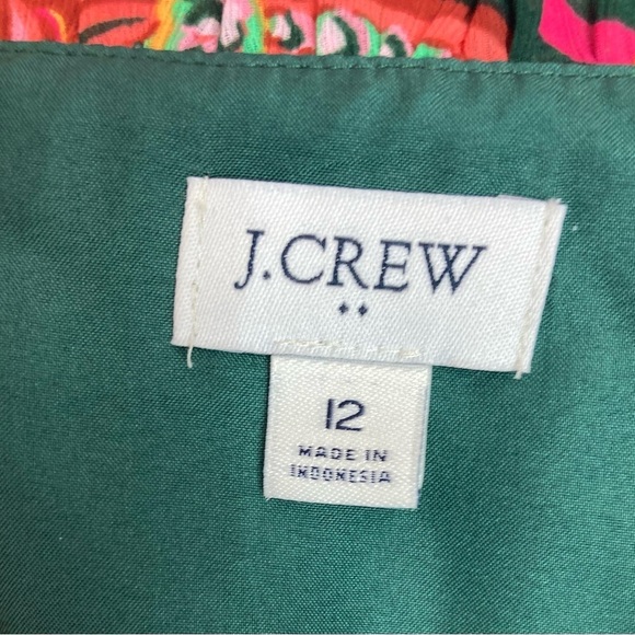 J.Crew Factory Floral Print Ruffle V-neck Mini Dress - Picture 11 of 14